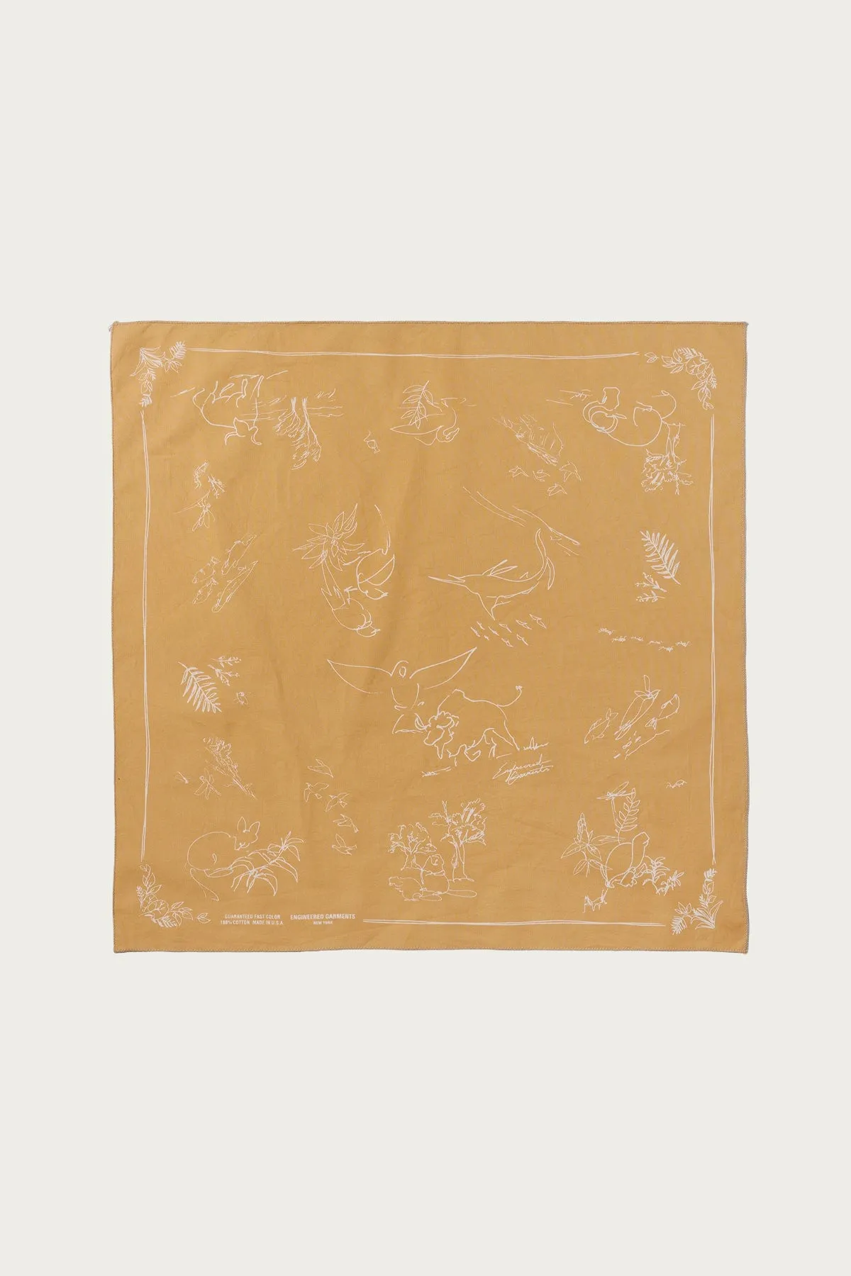 Printed Bandana - Khaki/Animal