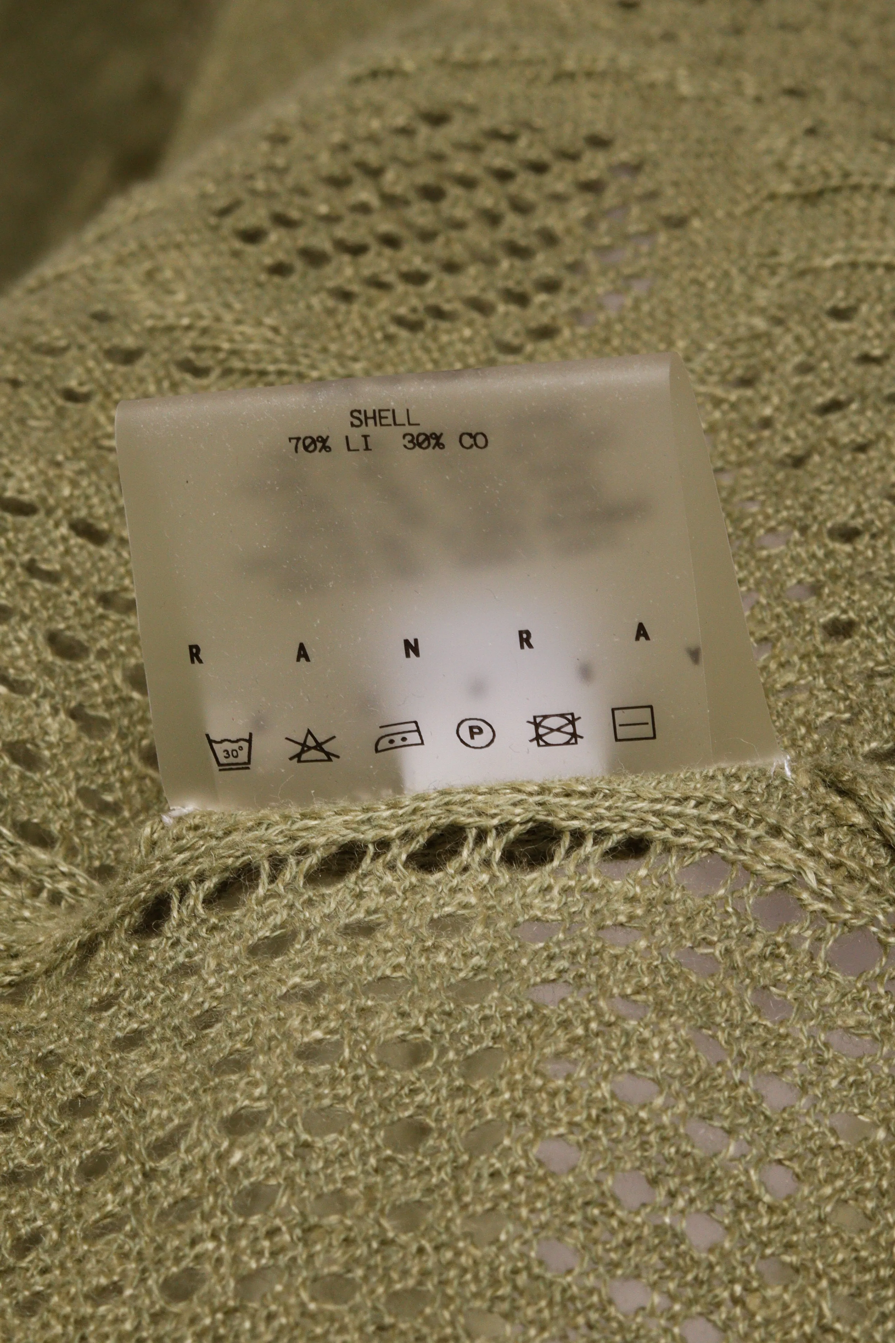 RANRA SS23 'Glofaxi Sheer' Sweater Green (2023)