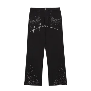 Rhinestone Wide Leg Pant