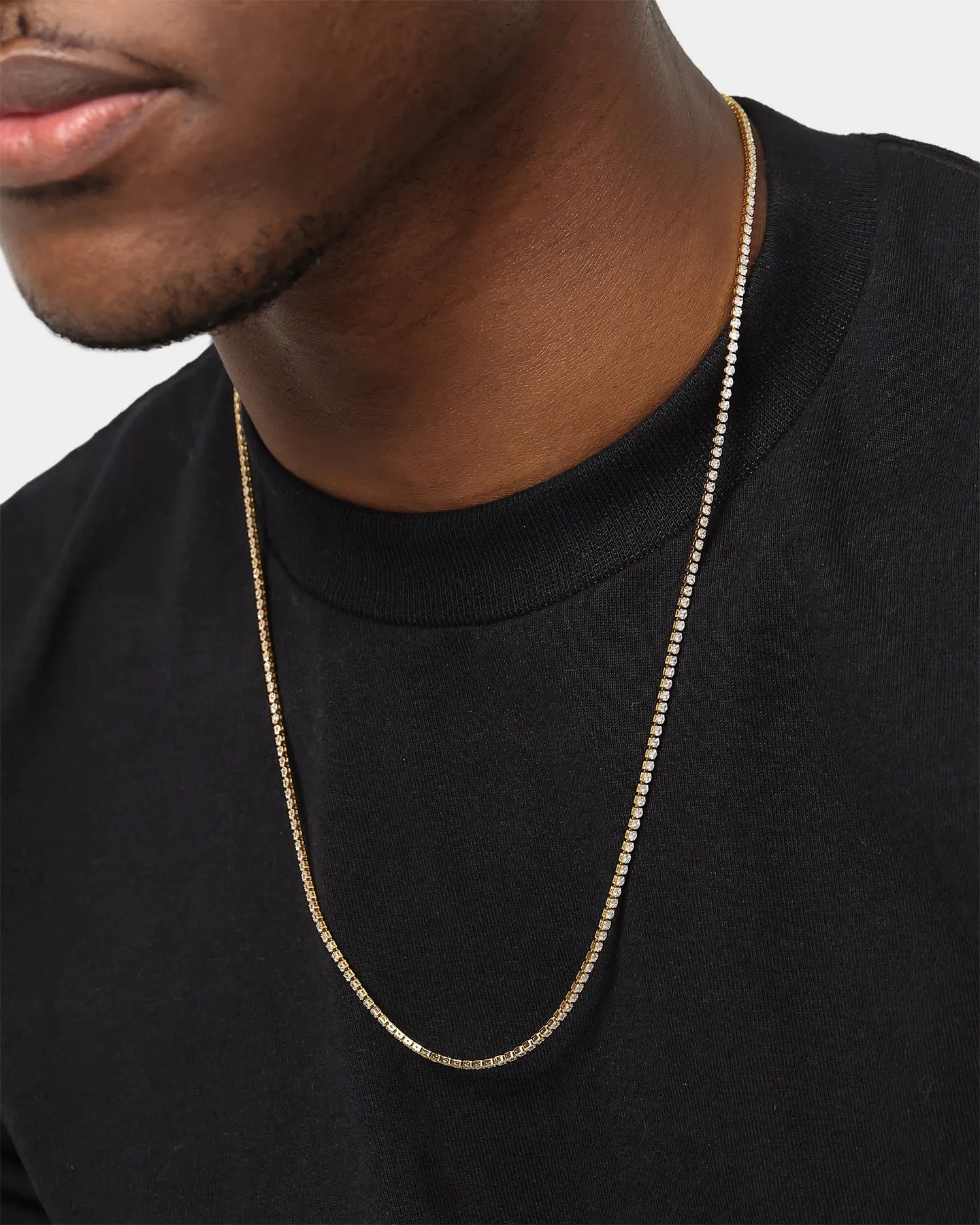 Saint Morta Micro 24 Tennis Necklace Gold Plated