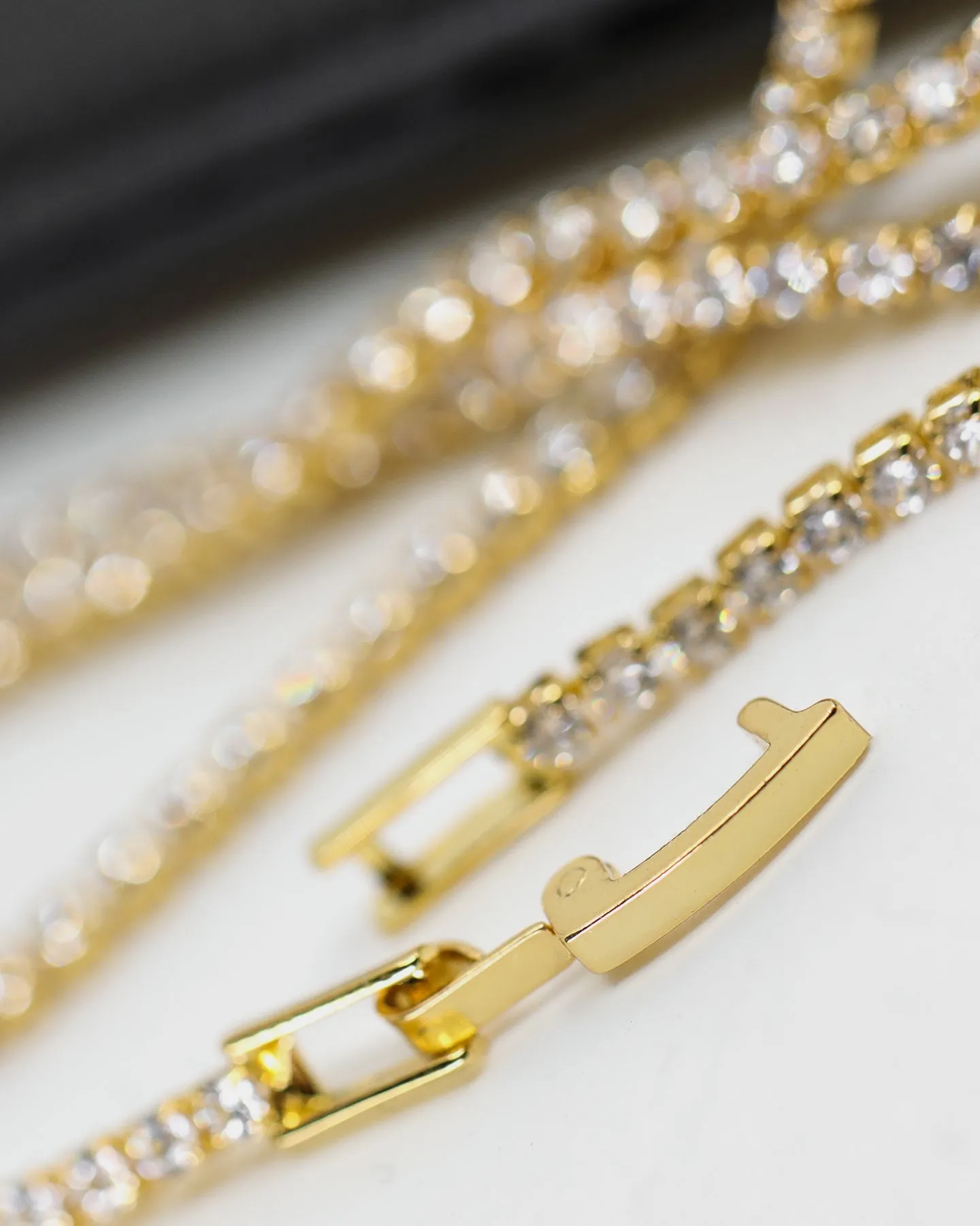 Saint Morta Micro 24 Tennis Necklace Gold Plated