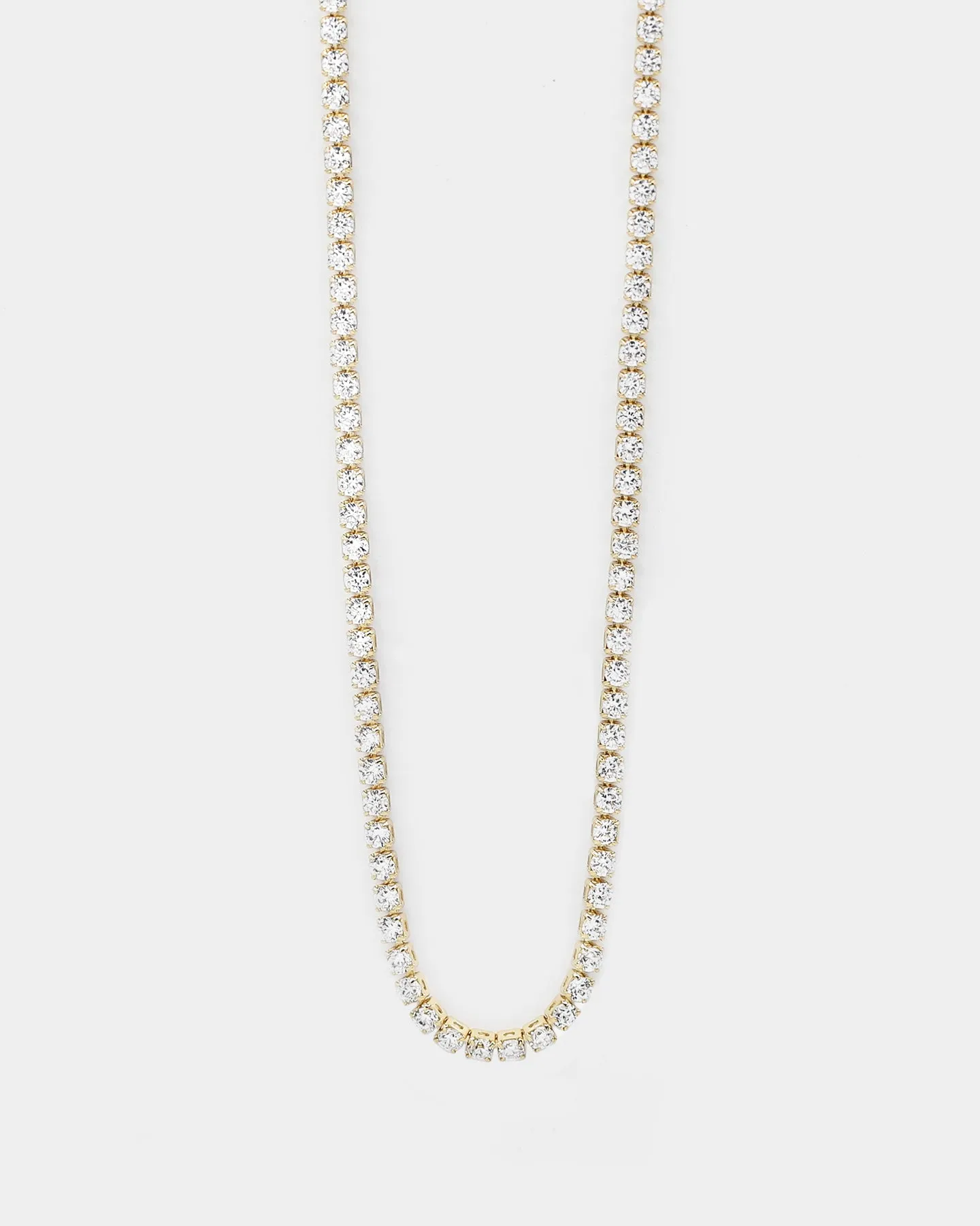 Saint Morta Micro 24 Tennis Necklace Gold Plated