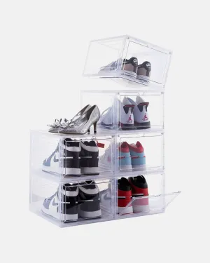 Set of Stackable Clear Shoe Boxes