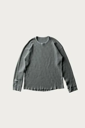 Silk Noel Organic Waffle Long Sleeve - Sumi Ink