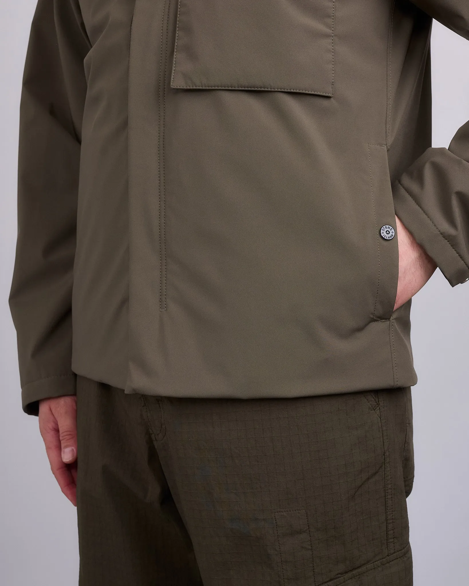 Stone Island Primaloft Softshell Chore Coat Military Green