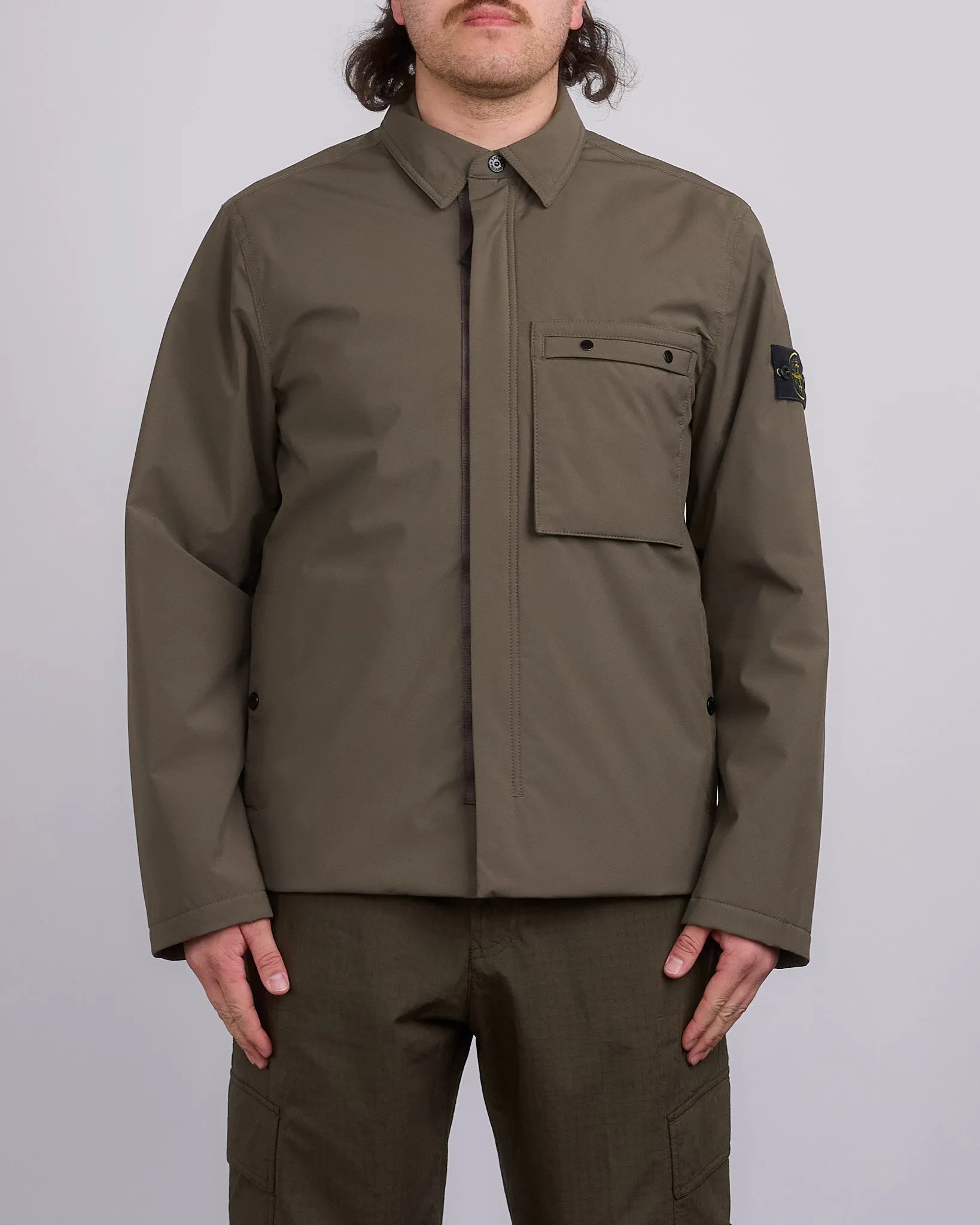Stone Island Primaloft Softshell Chore Coat Military Green