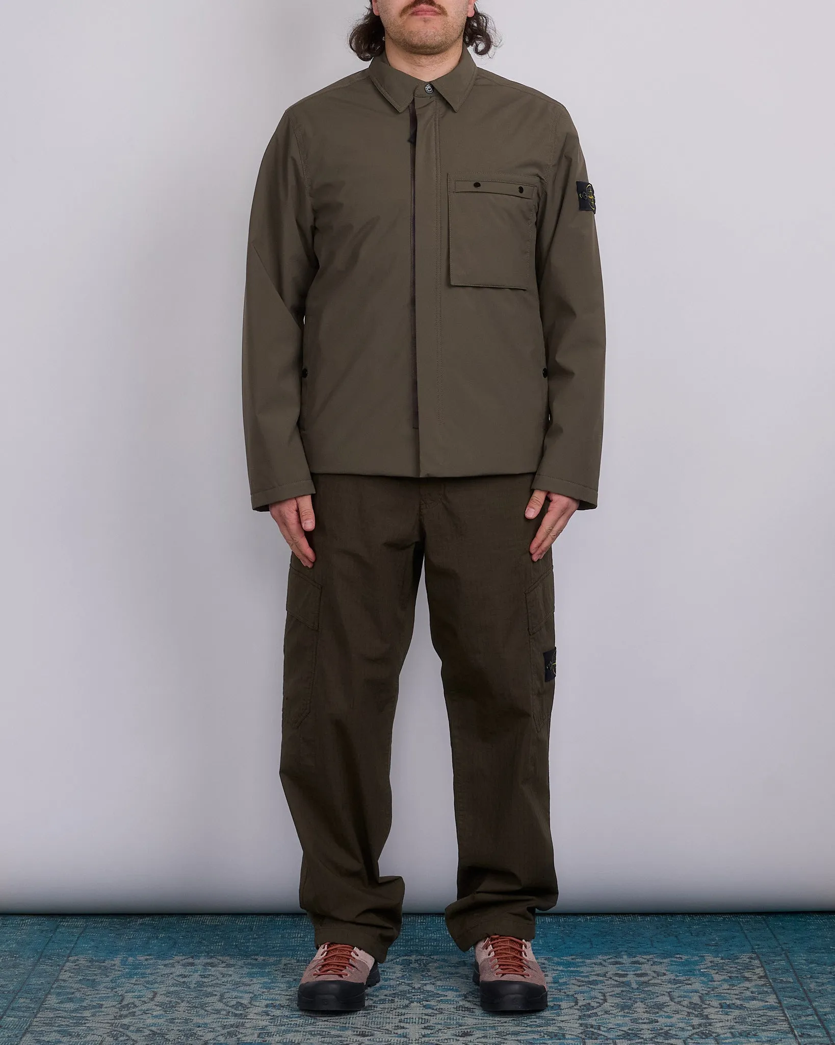 Stone Island Primaloft Softshell Chore Coat Military Green