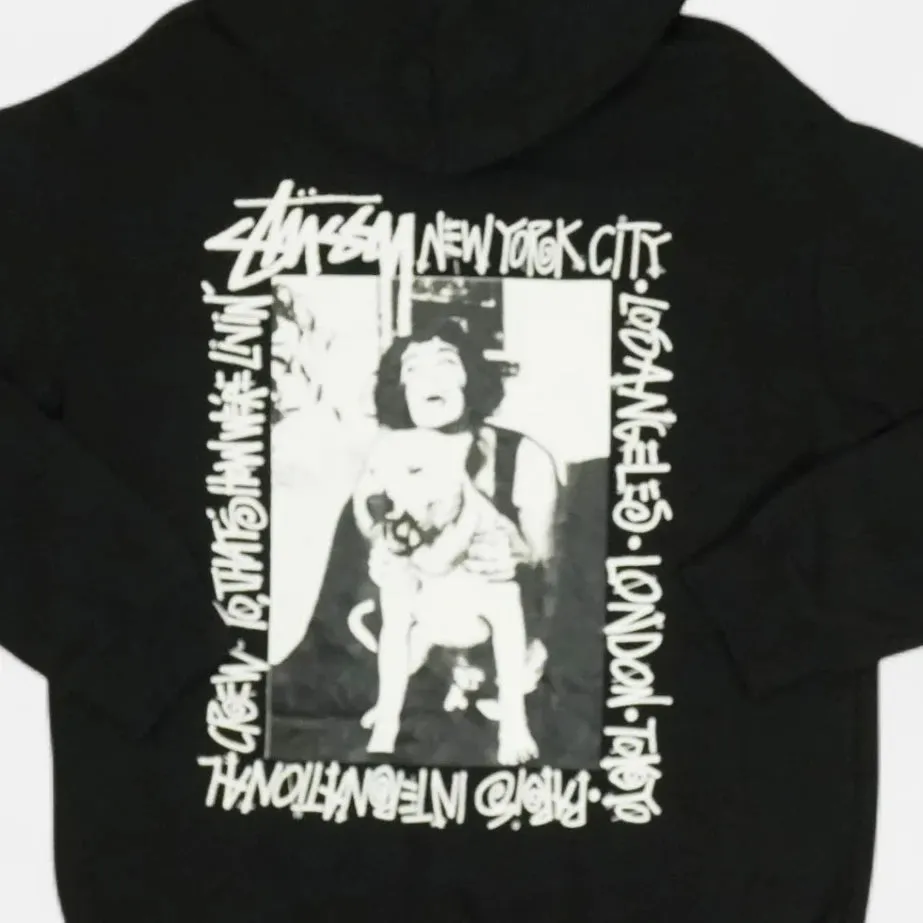 Stssy Black Woman and Dog Graphic Stssy Hoodie