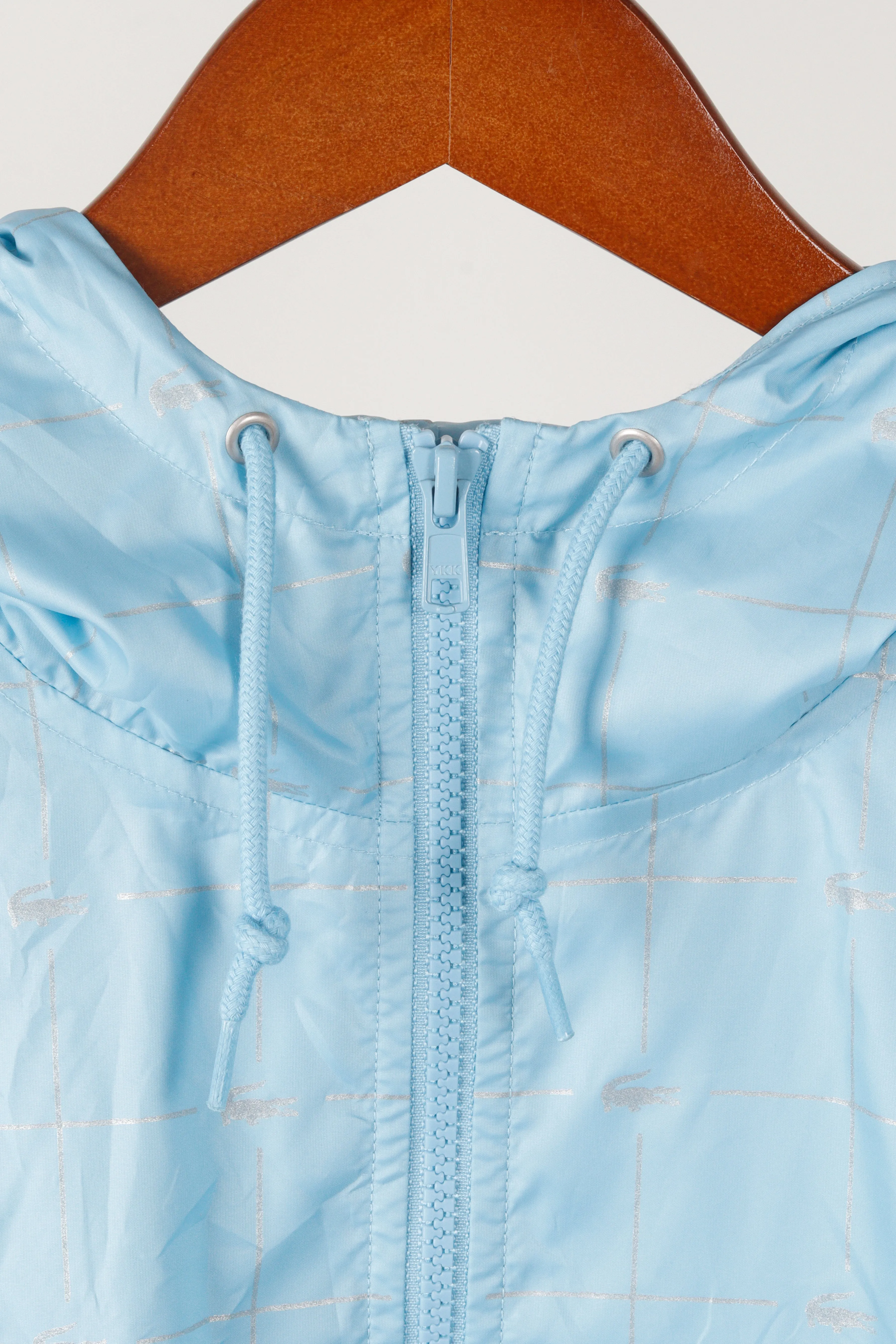 Supreme x Lacoste SS18 'Reflective Grid Nylon' Anorak Jacket Blue (2018)