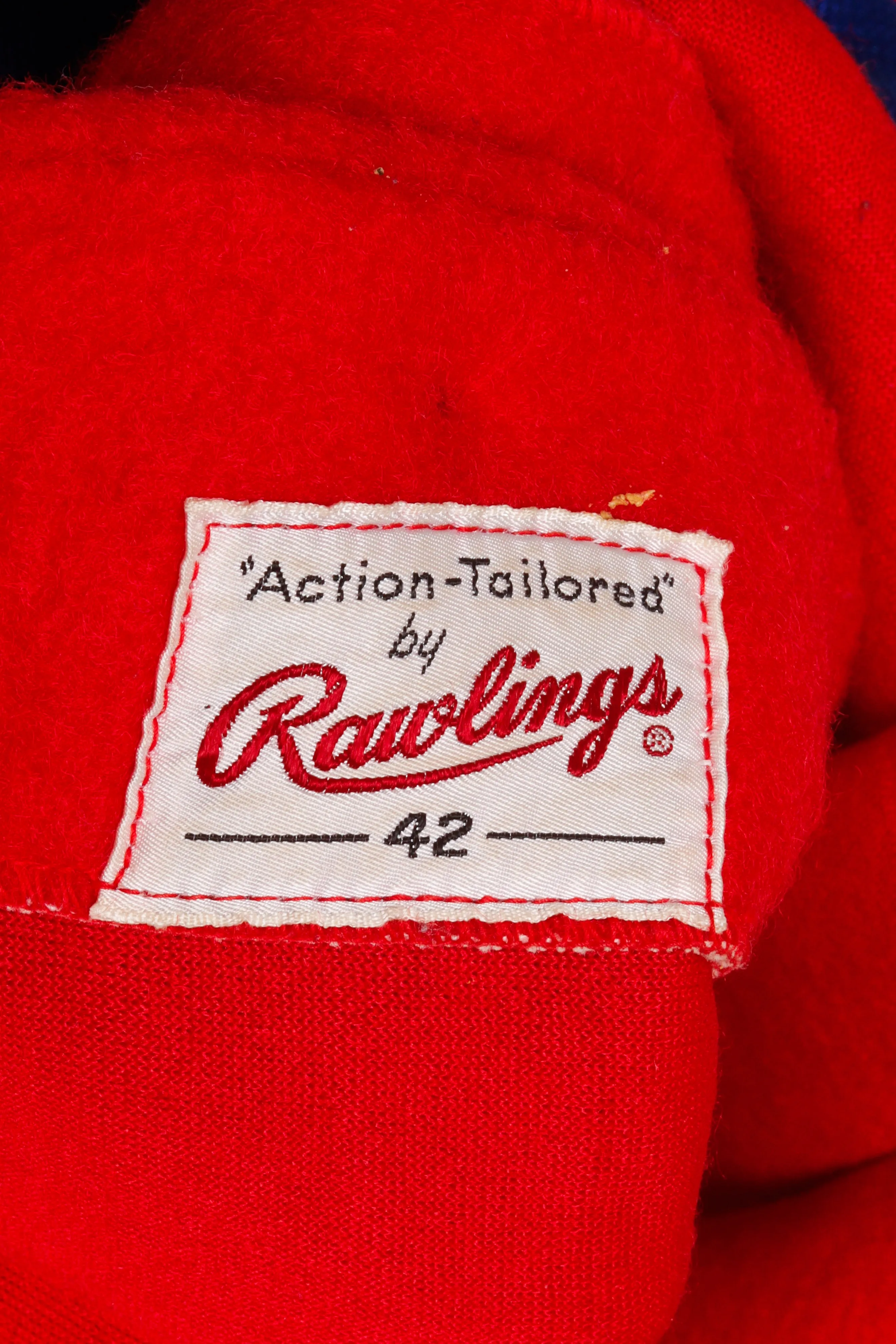 Vintage 1960's Rawlings 'Hawks/Eagles' Patched High School Fleece Stadium Jacket