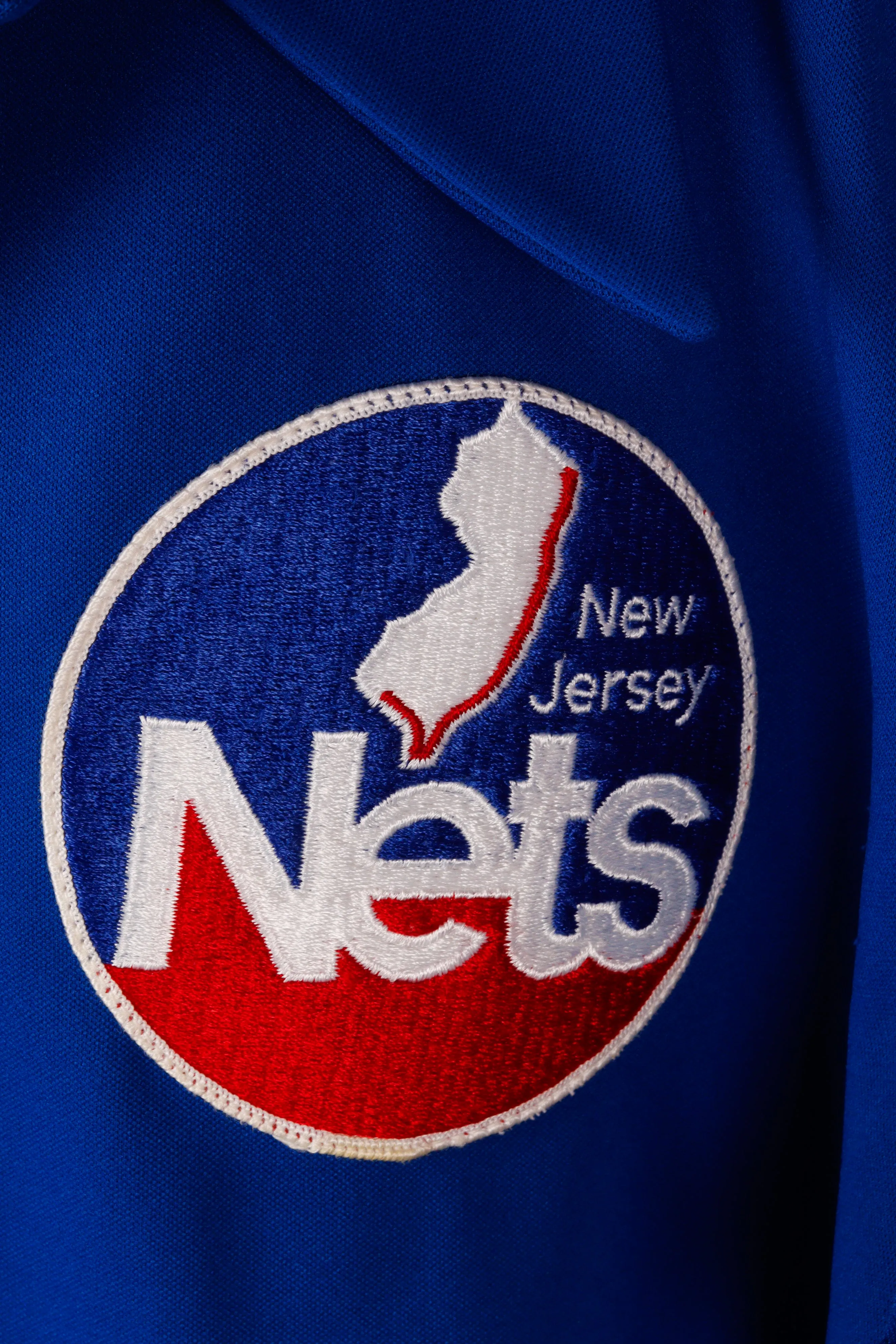 Vintage 1983-84 Rawlings 'New Jersey Nets Away Team Issue' Shooting Shirt Blue
