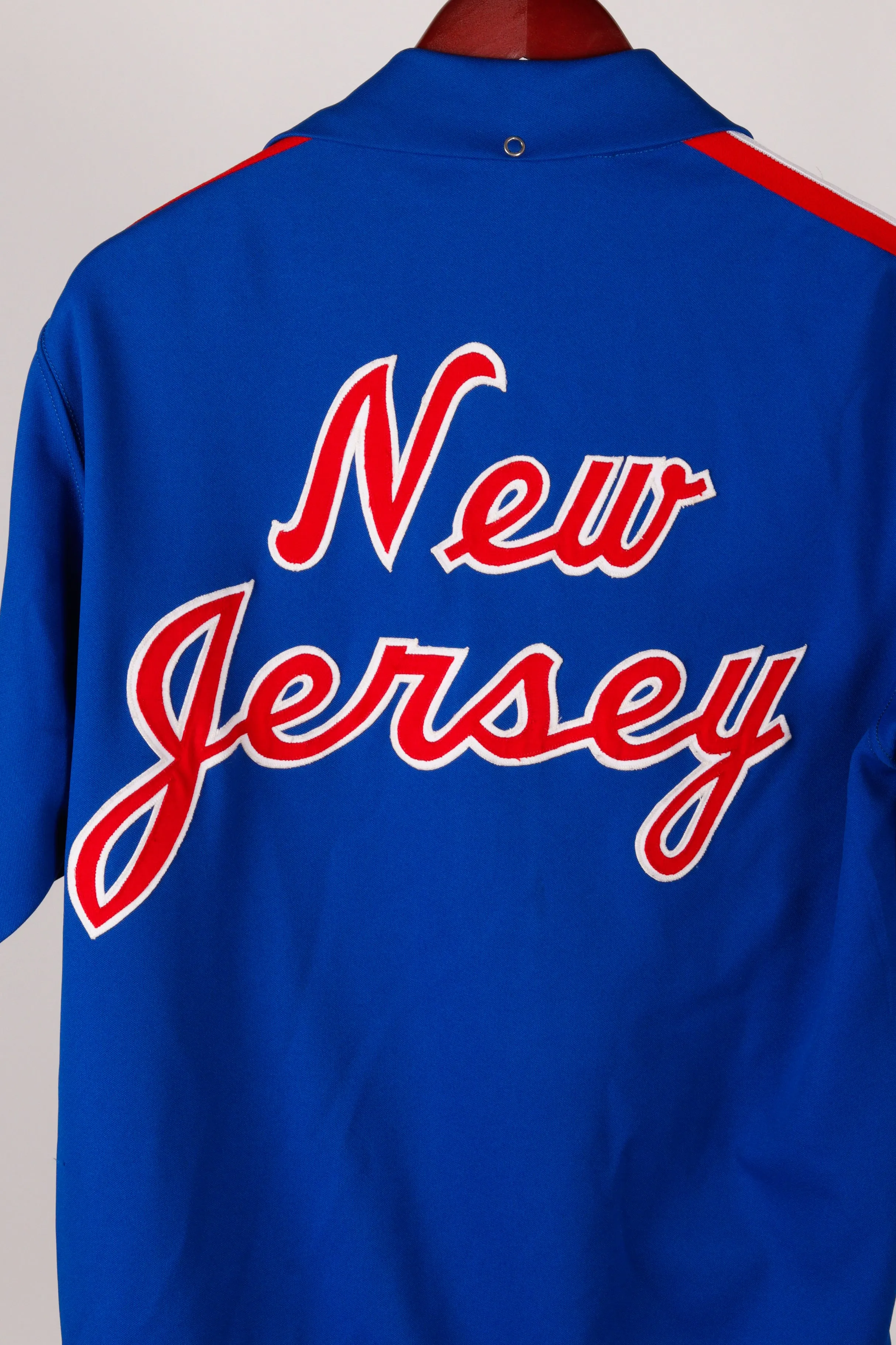 Vintage 1983-84 Rawlings 'New Jersey Nets Away Team Issue' Shooting Shirt Blue