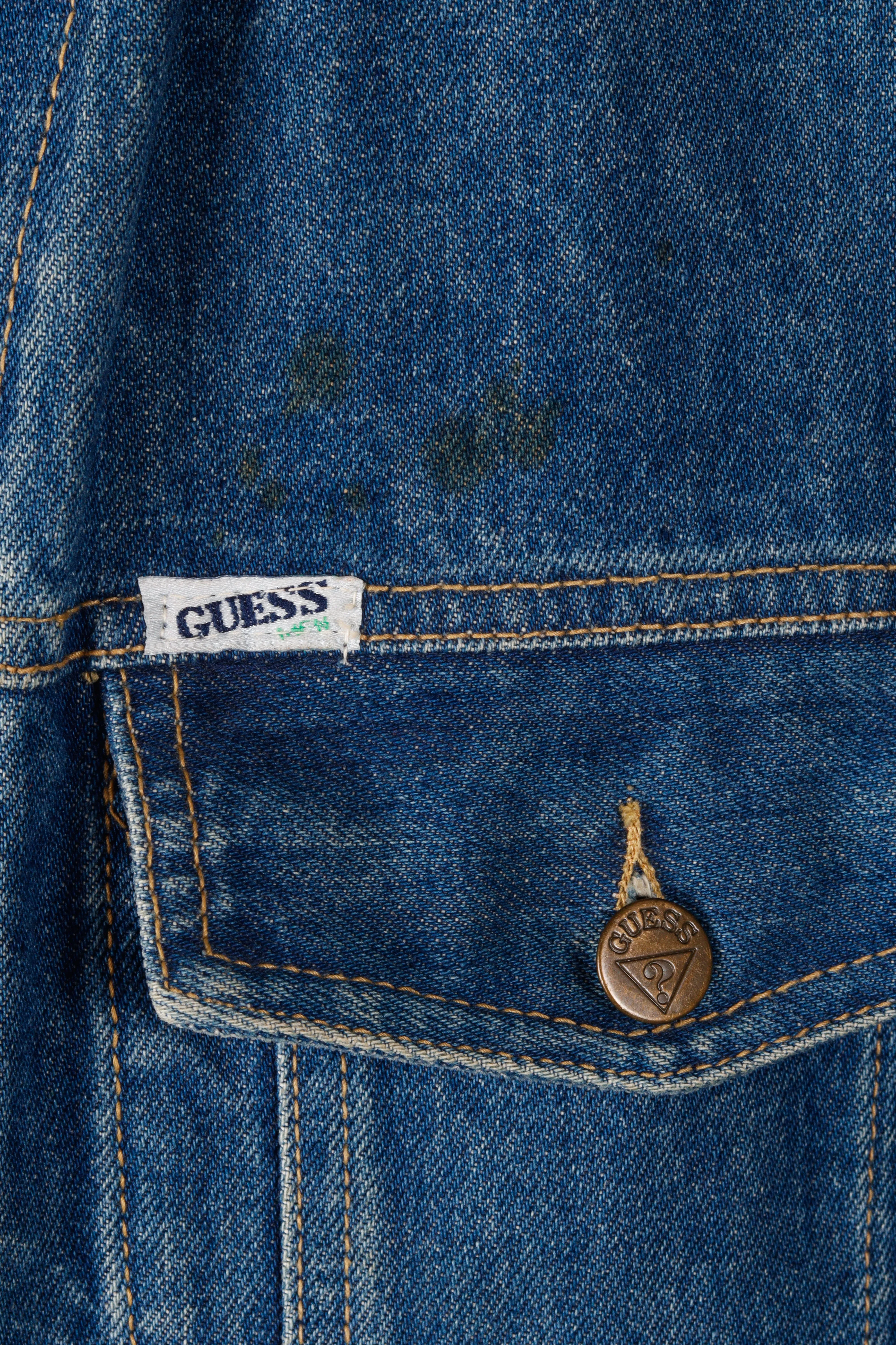 Vintage 1989 Tony Alamo 'Batman' Hand Painted Guess USA Denim Jacket