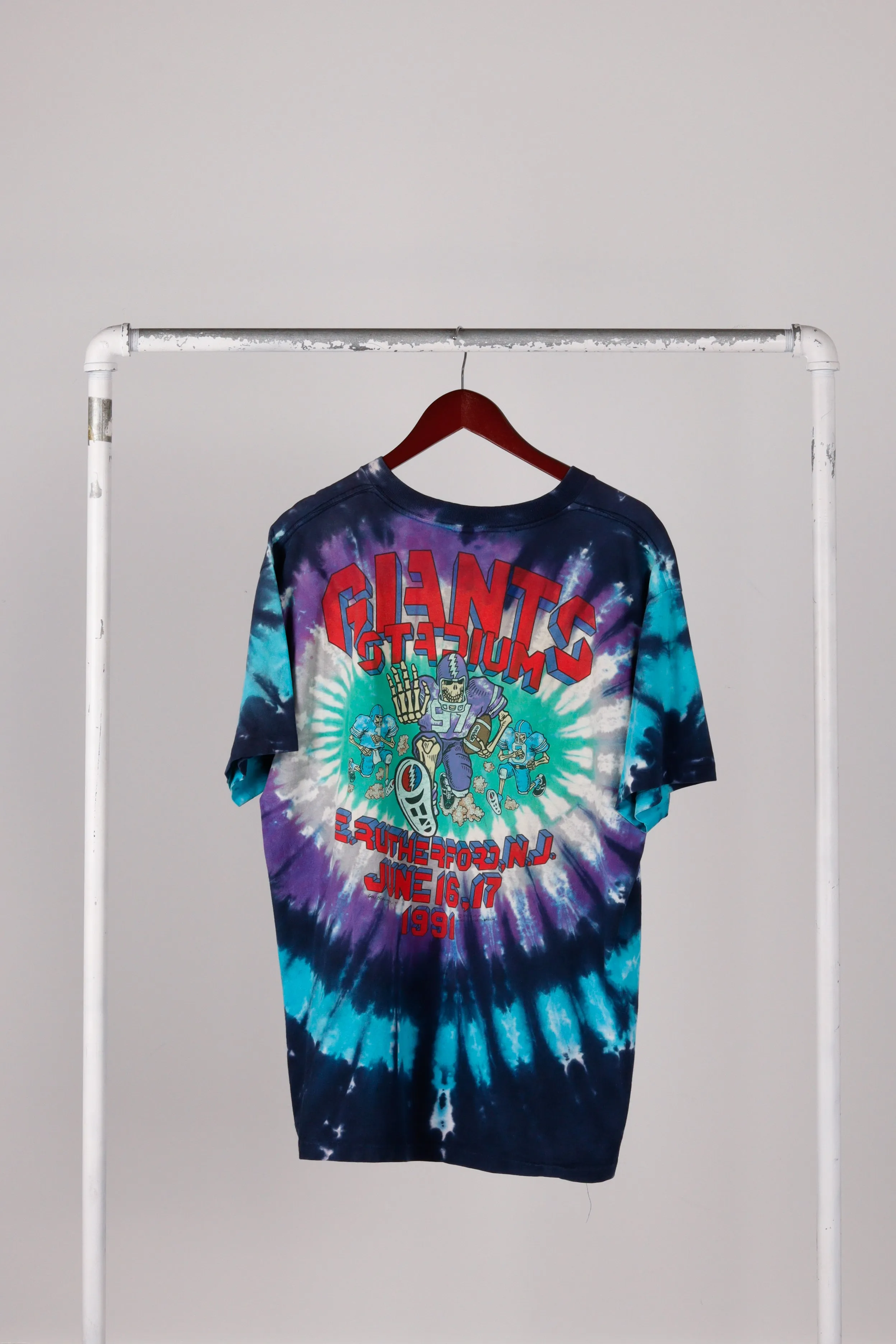 Vintage 1991 Grateful Dead 'Giant Stadium Concert/Football' Tie Dye Tee