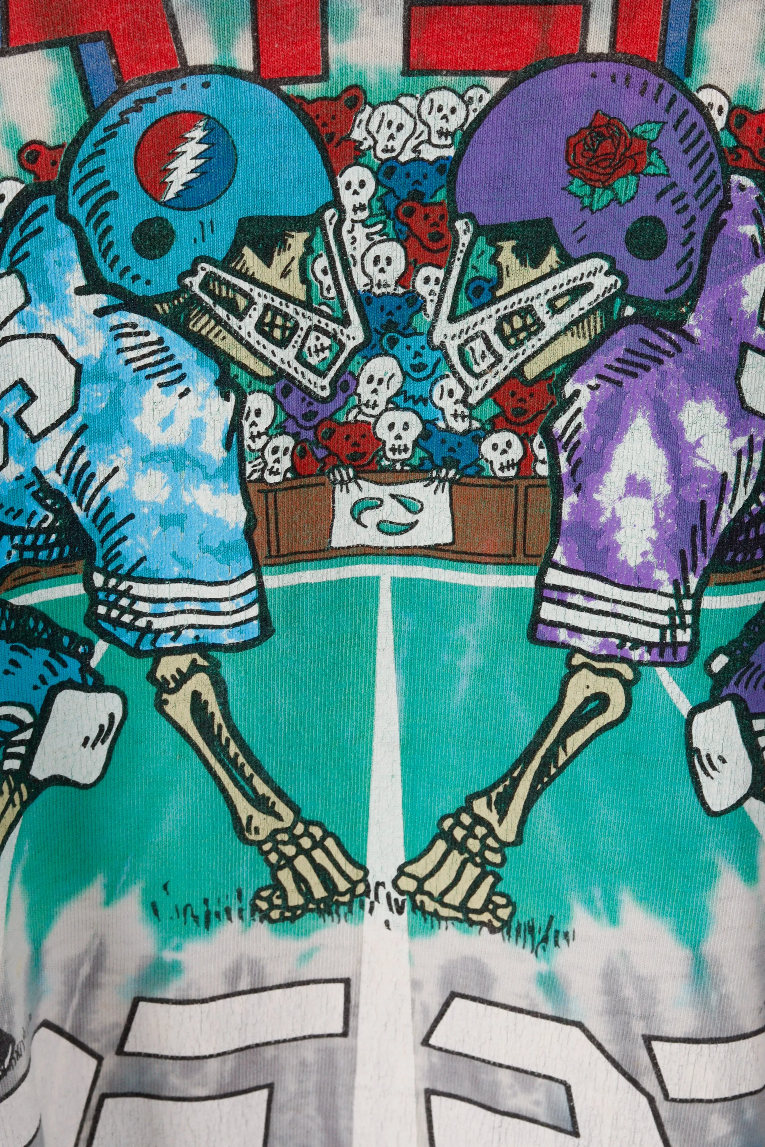 Vintage 1991 Grateful Dead 'Giant Stadium Concert/Football' Tie Dye Tee
