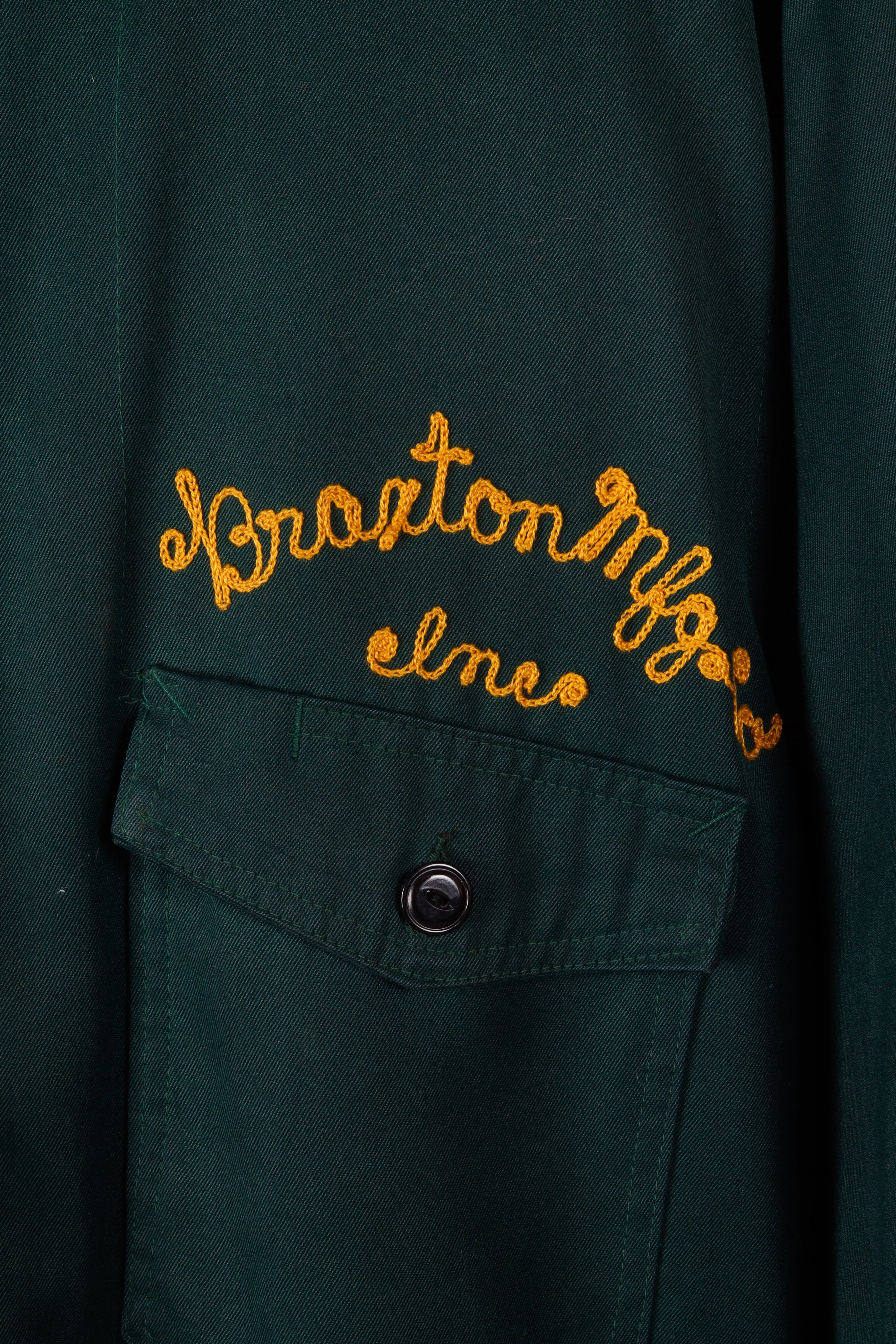 Vintage 50's Braxton Manufacturing Co 'Custom Chain Stitched All In Logo' Work Jacket