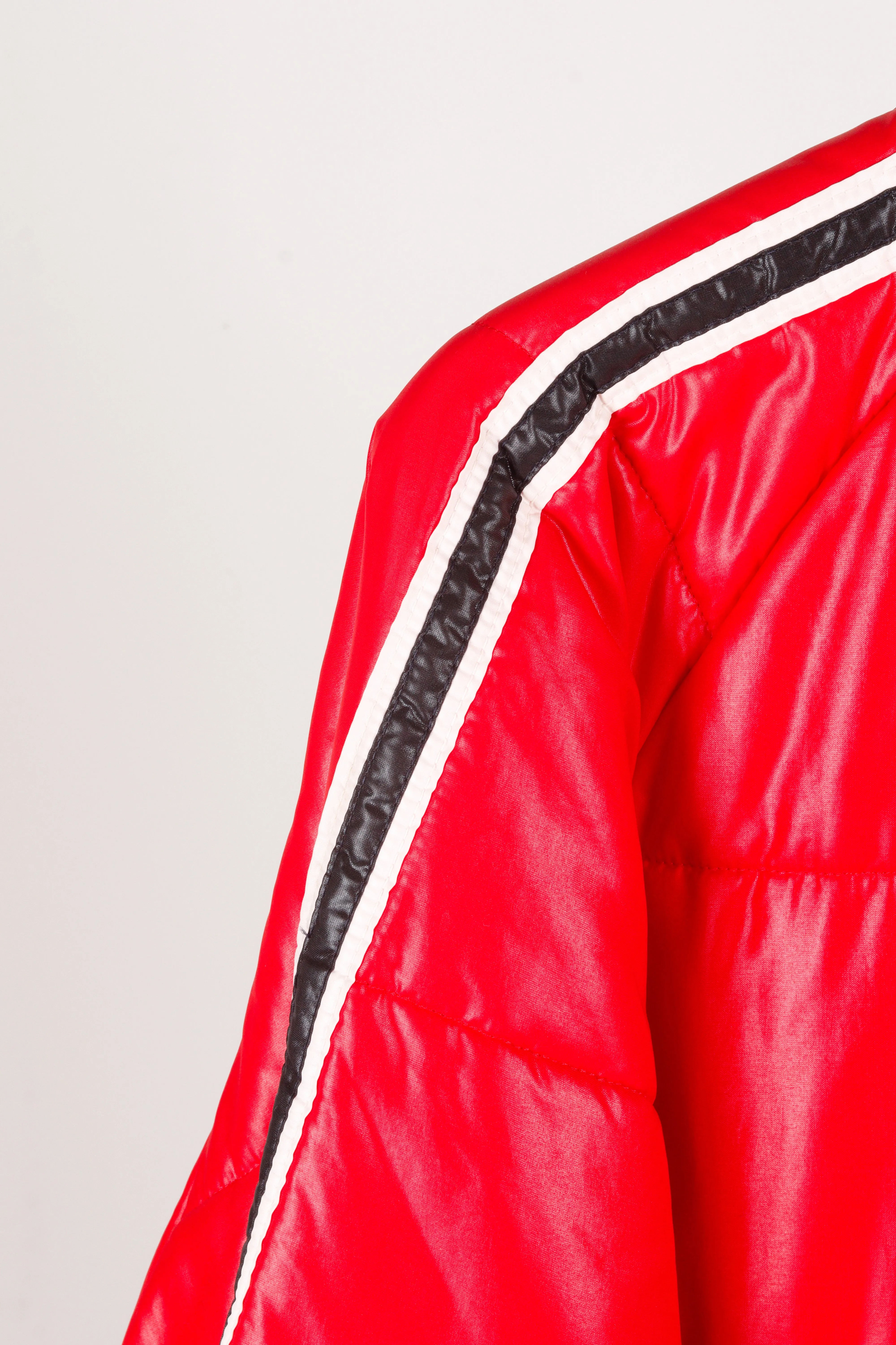 Vintage 70's Bell Helmets 'Logo Patch' Panel Down Jacket Red