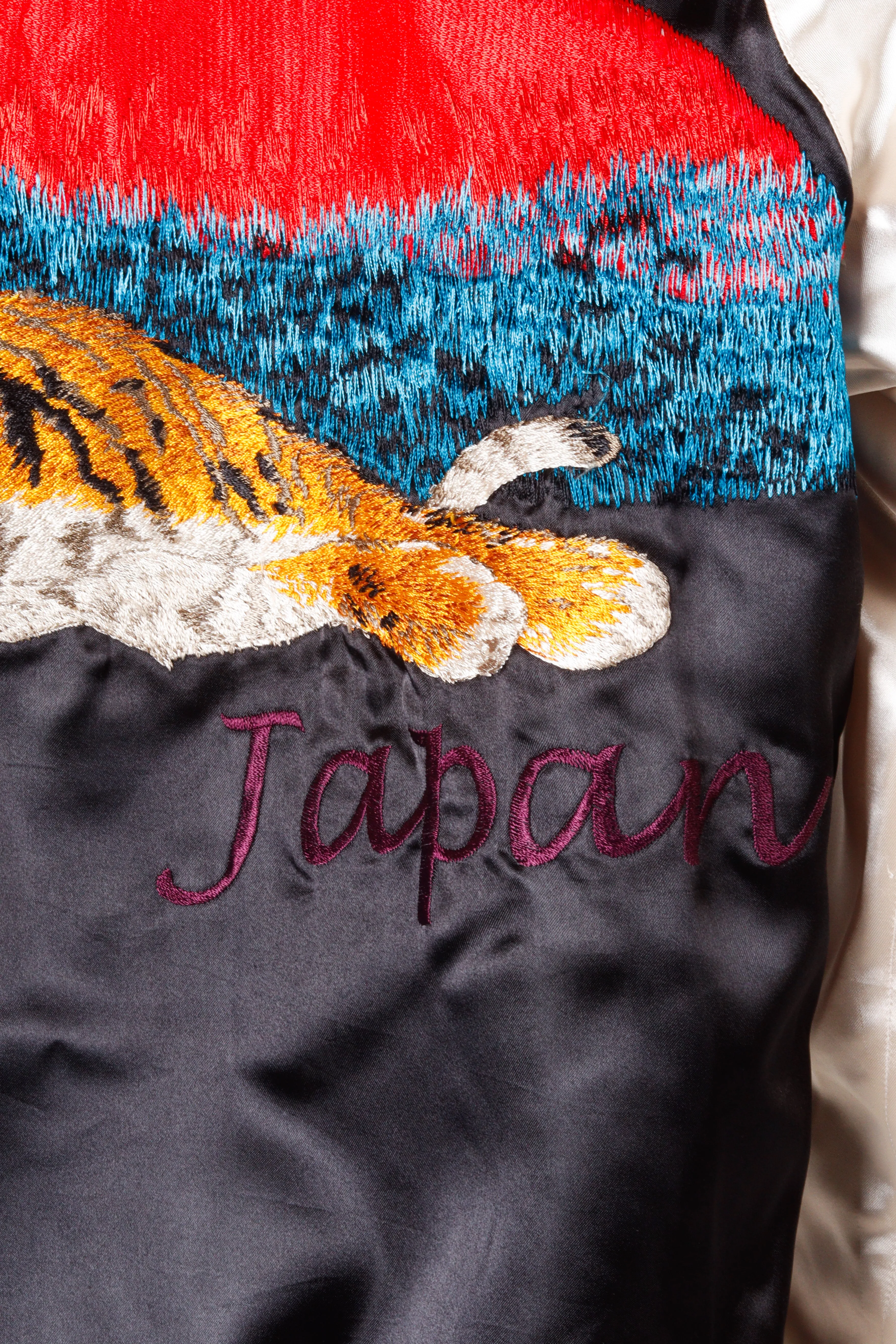 Vintage 80's Karl Helmut 'Sukajan' Embroidered Hawks Reversible Souvenir Jacket