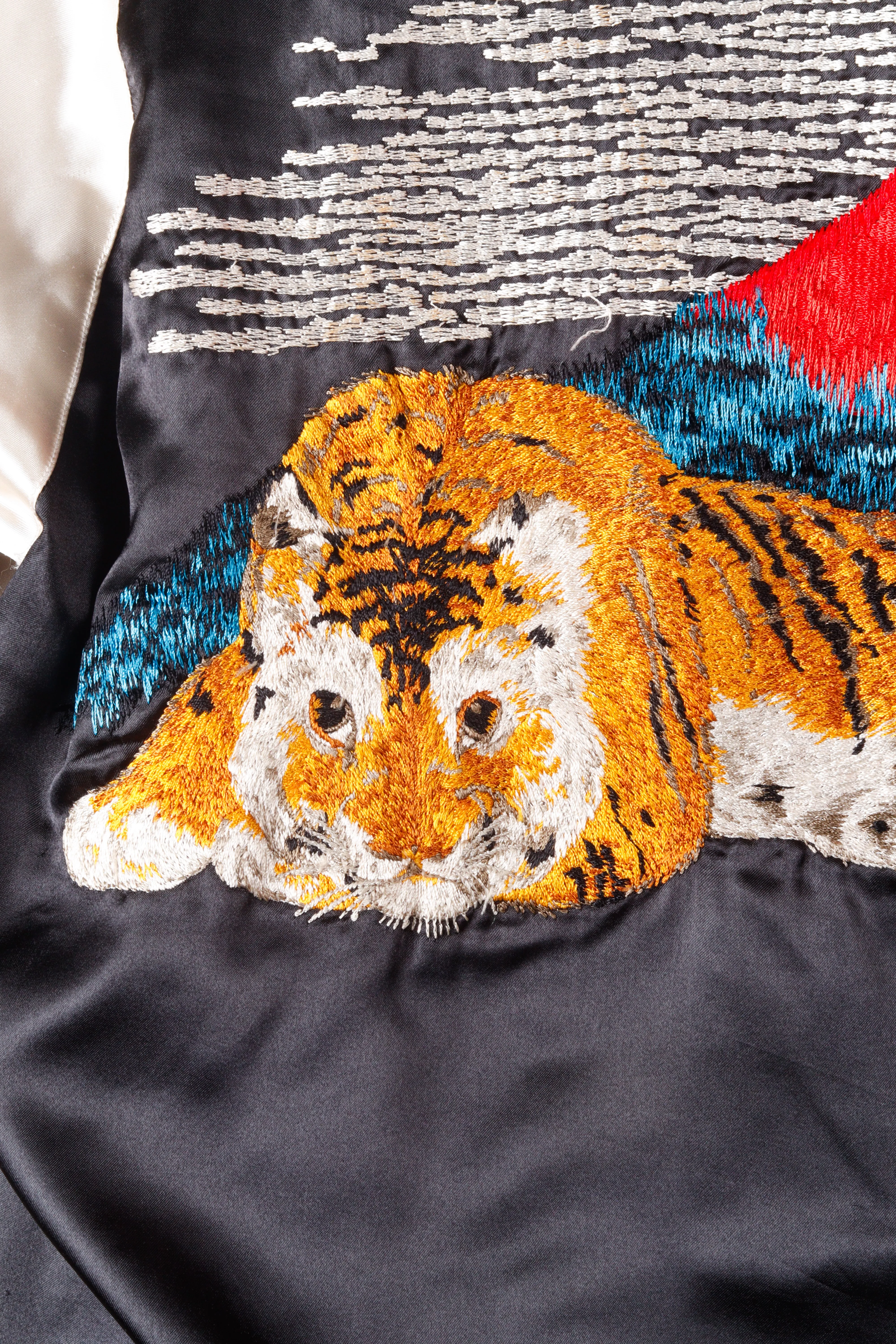 Vintage 80's Karl Helmut 'Sukajan' Embroidered Hawks Reversible Souvenir Jacket