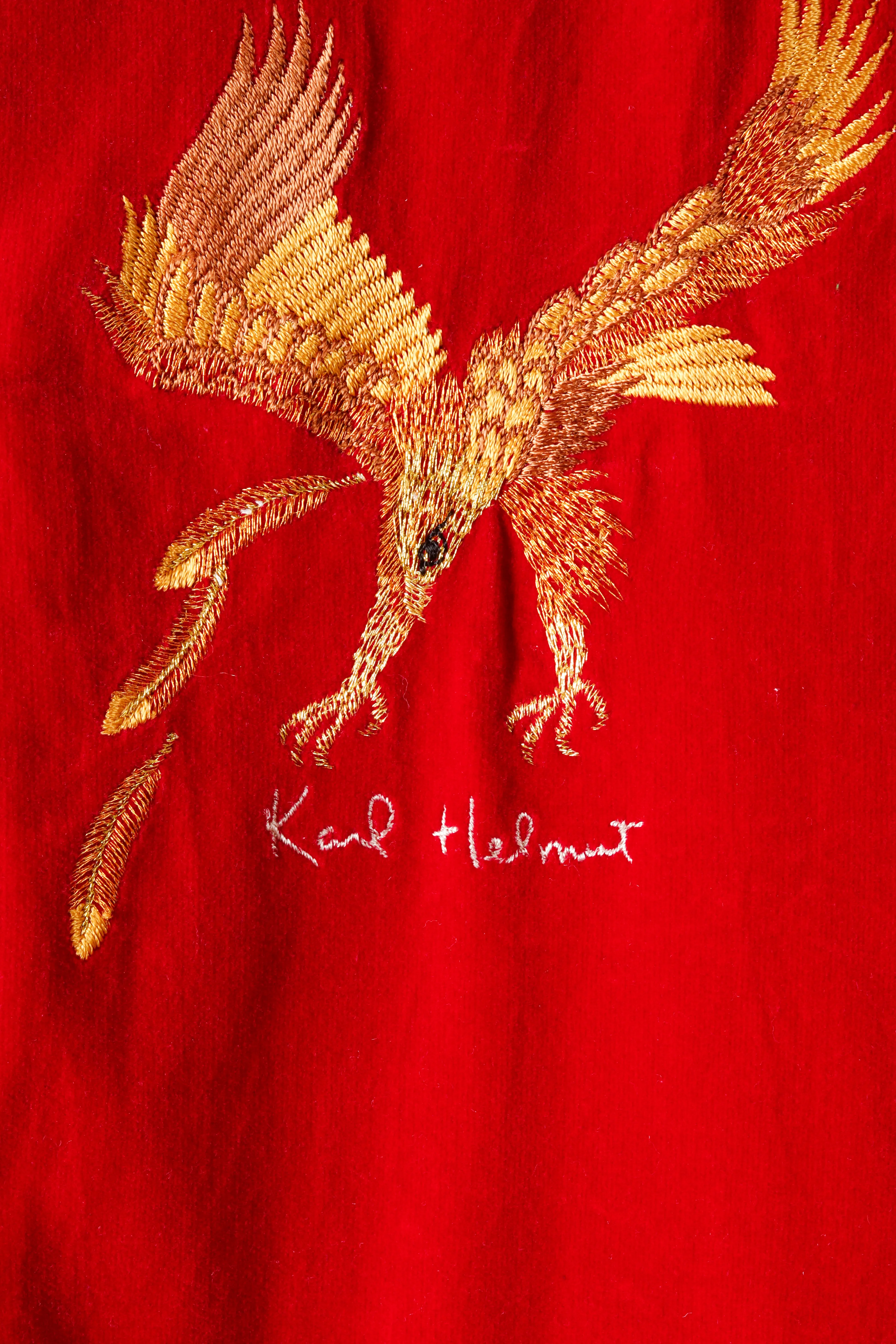 Vintage 80's Karl Helmut 'Sukajan' Embroidered Hawks Reversible Souvenir Jacket