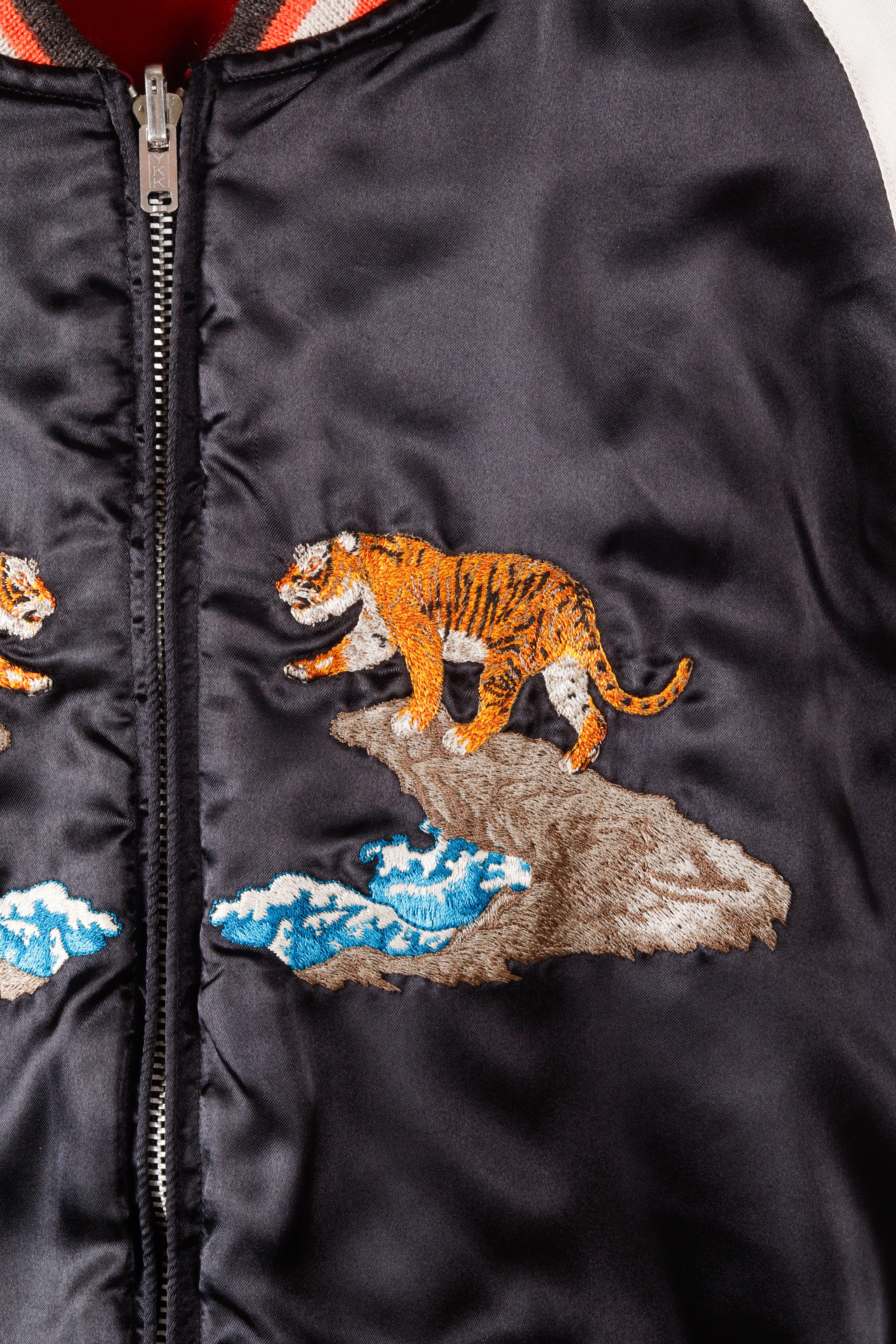 Vintage 80's Karl Helmut 'Sukajan' Embroidered Hawks Reversible Souvenir Jacket