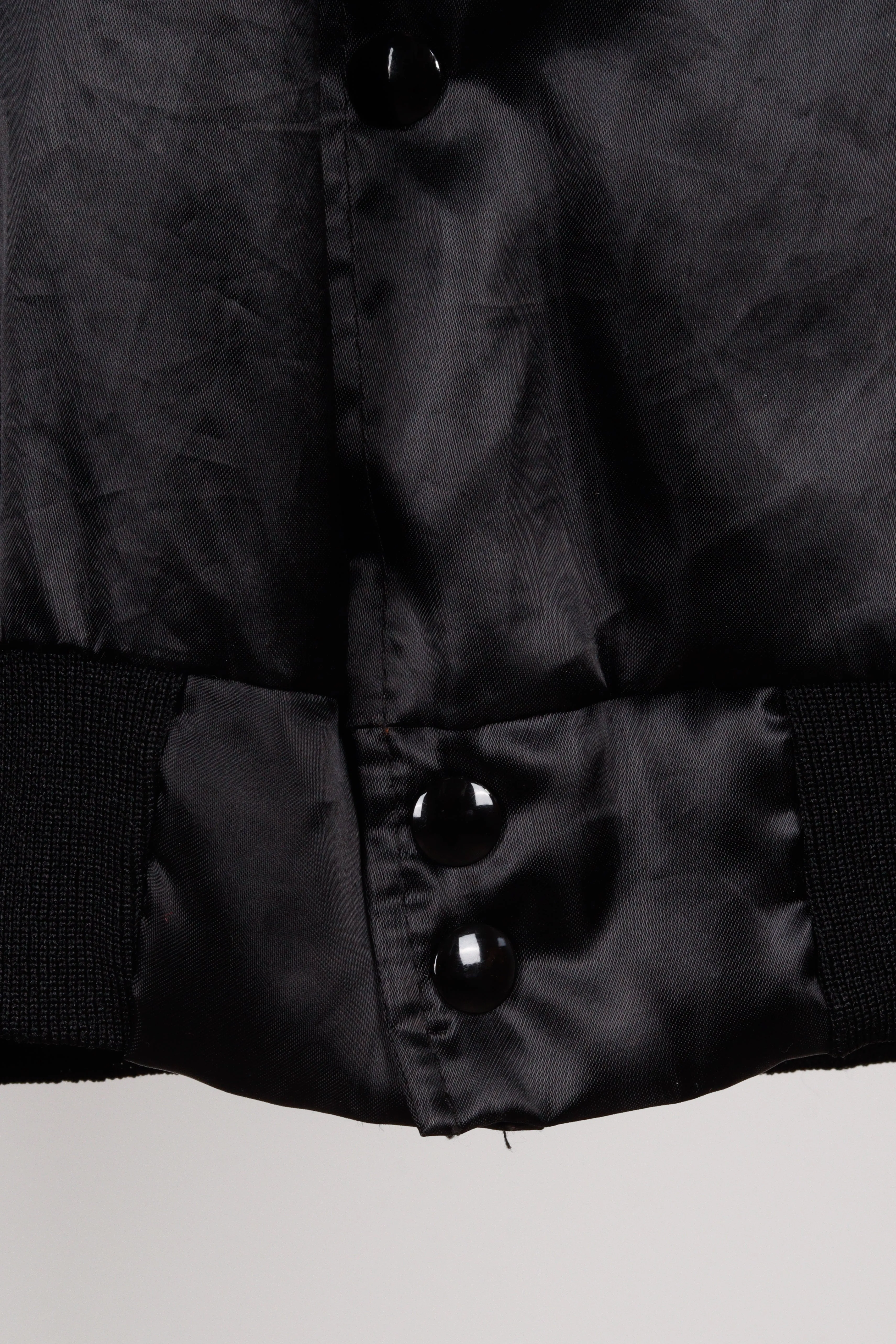 Vintage 90's Cadillac 'Embroidered Logo Promo' Satin Jacket Black