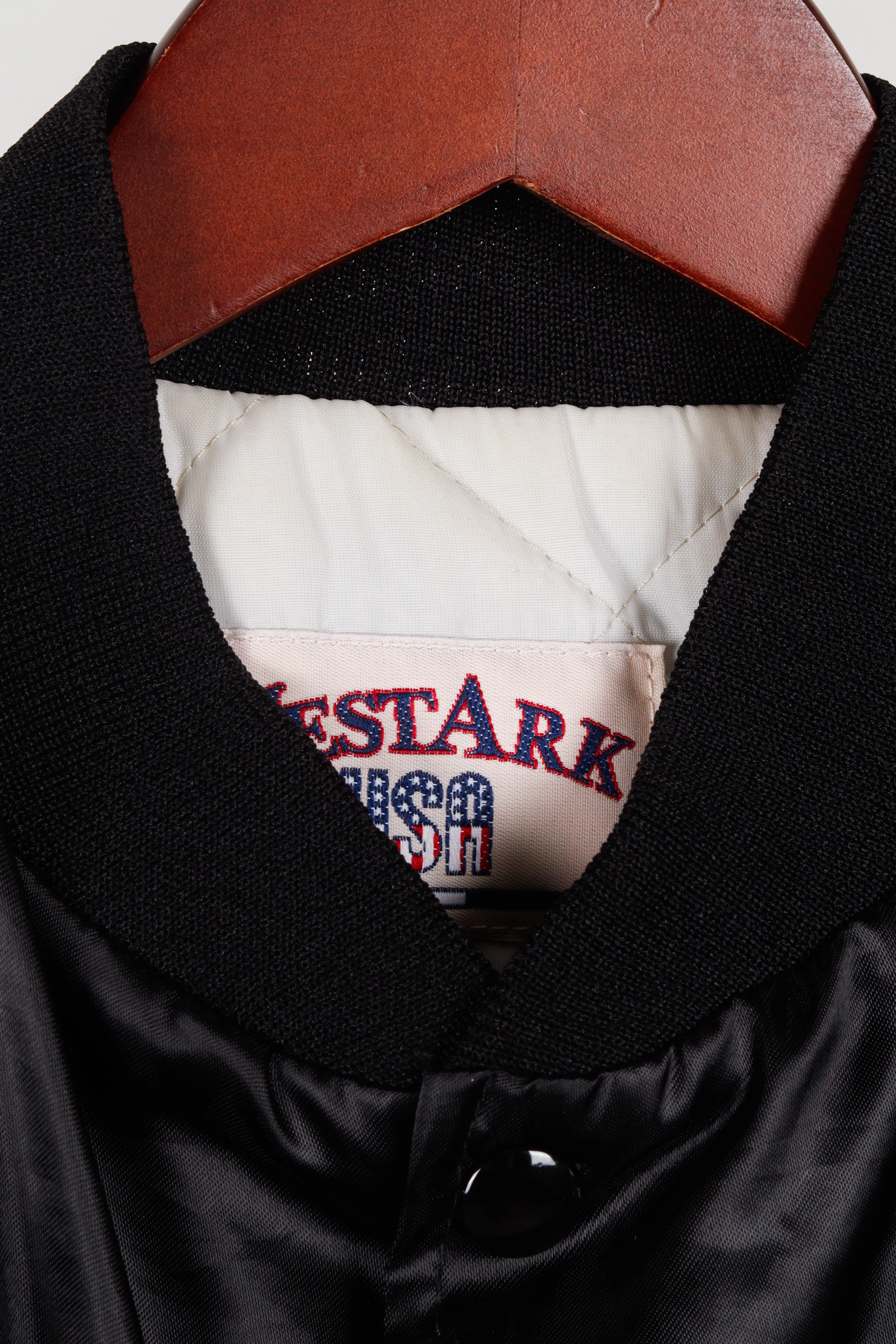 Vintage 90's Cadillac 'Embroidered Logo Promo' Satin Jacket Black