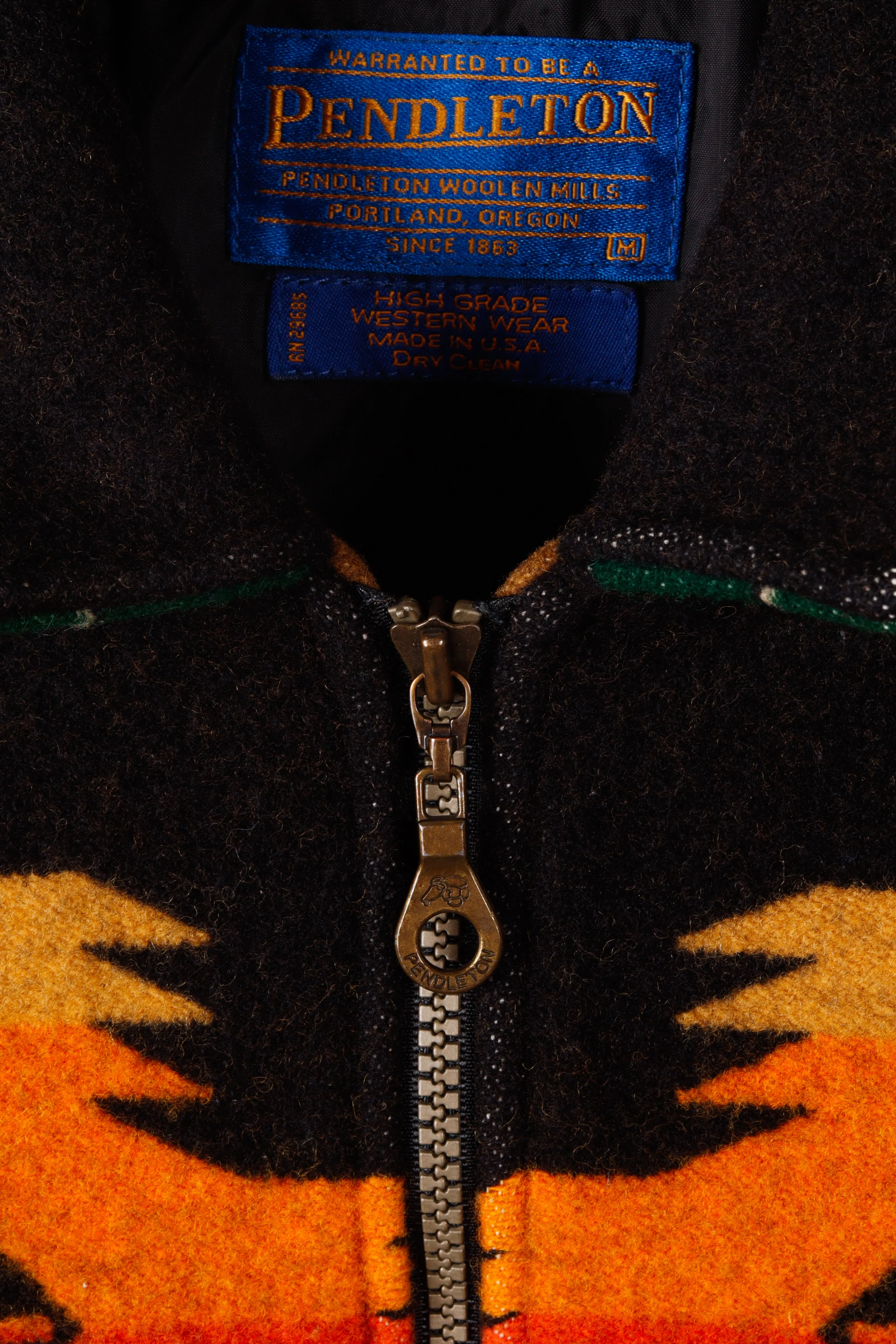 Vintage 90's Pendleton High Grade Western Wear 'Navajo Aztec' Print Wool Jacket
