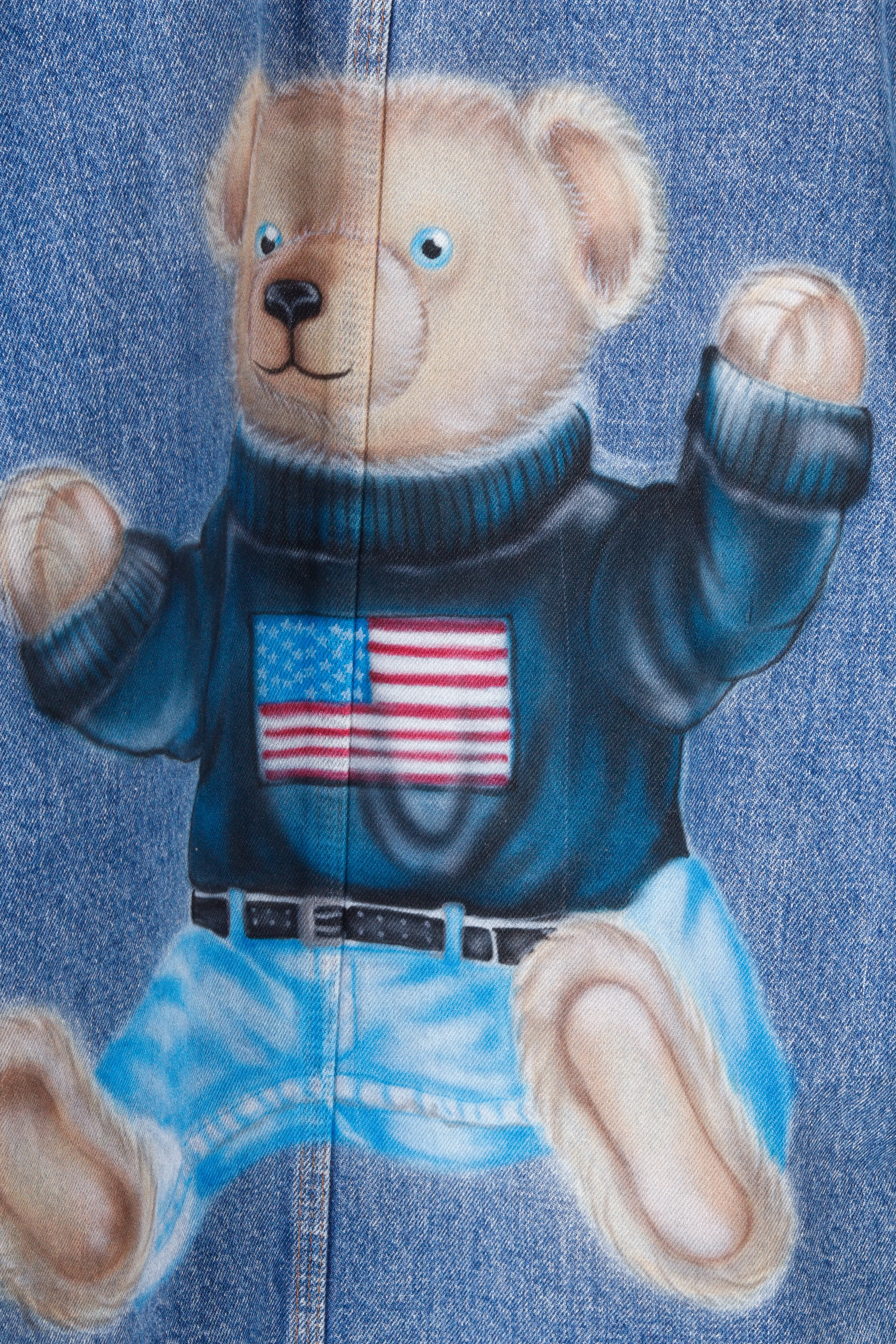 Vintage 90's Polo Ralph Lauren 'Custom Polo Bear Air Brush Plaid Lined' Chore Coat