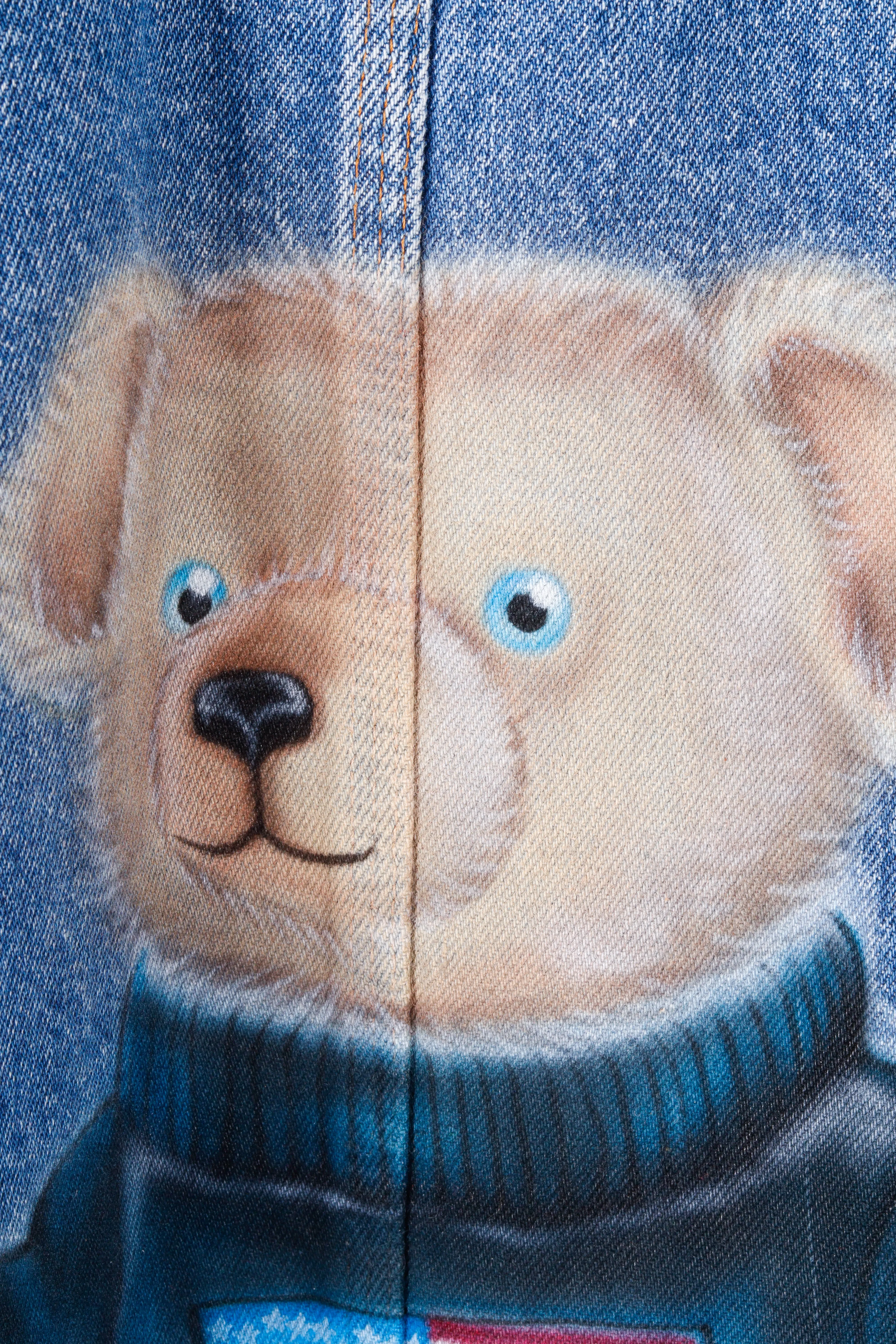 Vintage 90's Polo Ralph Lauren 'Custom Polo Bear Air Brush Plaid Lined' Chore Coat