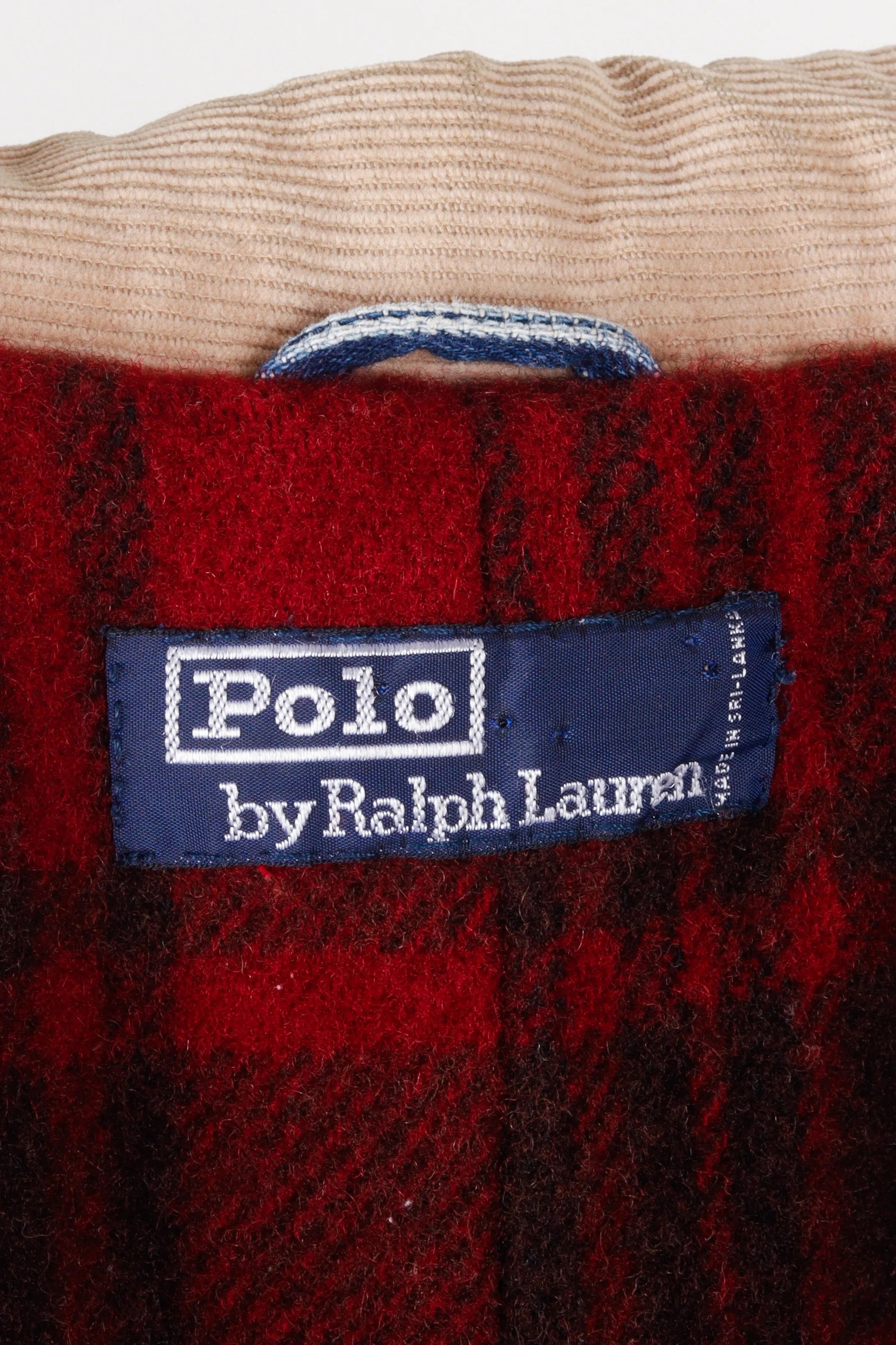 Vintage 90's Polo Ralph Lauren 'Custom Polo Bear Air Brush Plaid Lined' Chore Coat