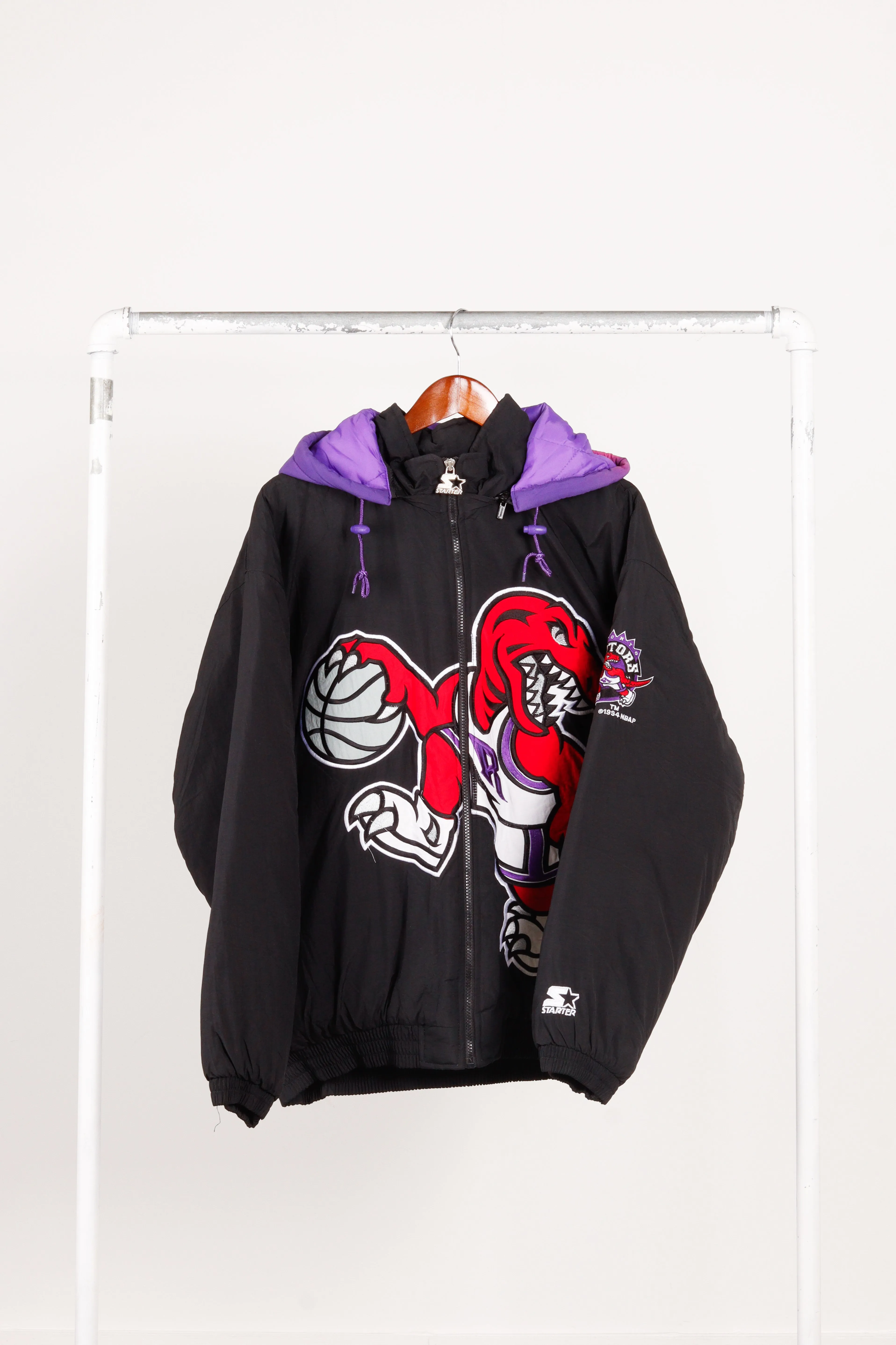 Vintage 90's Starter 'Toronto Raptors Big Logo' Full-Zip Jacket