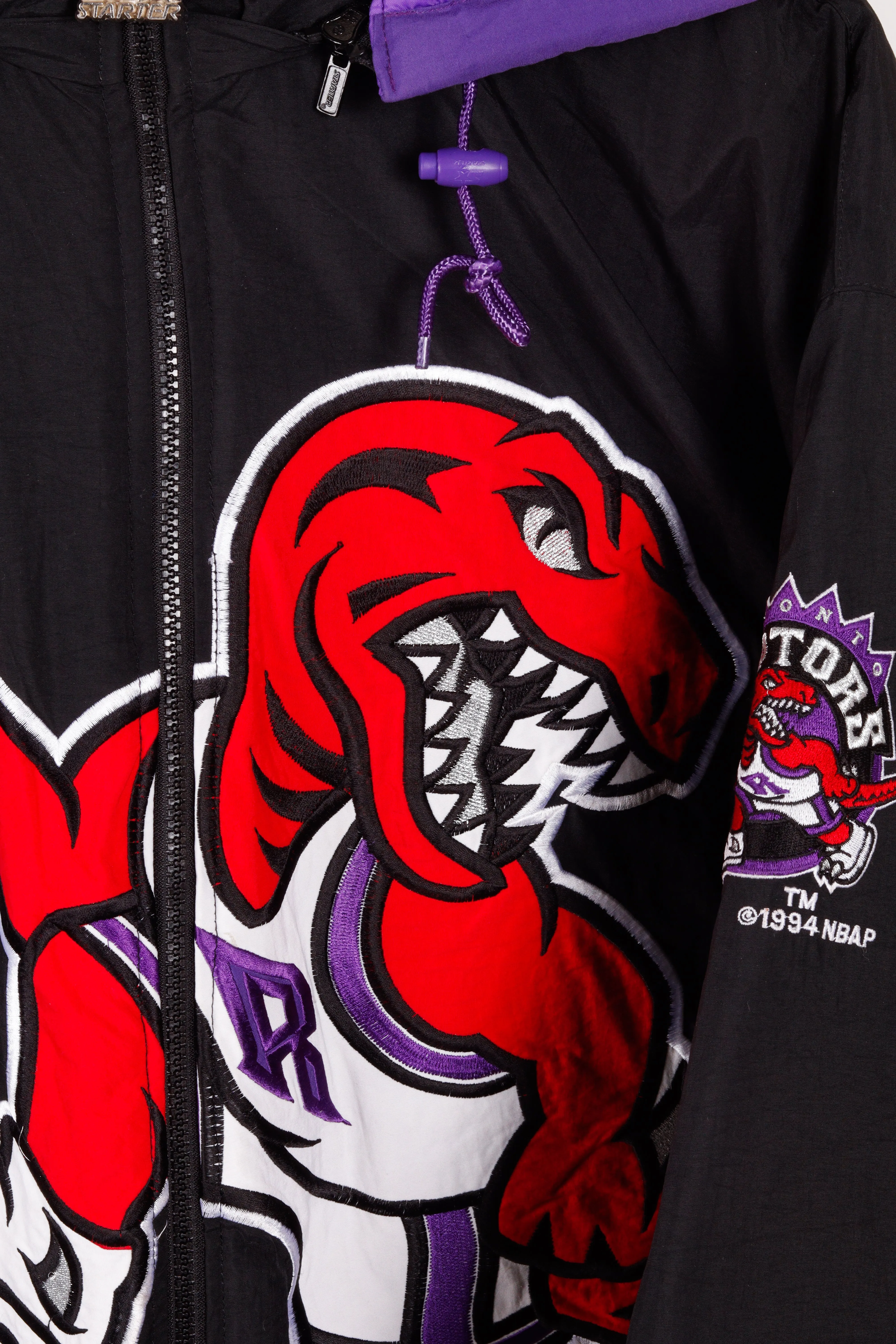 Vintage 90's Starter 'Toronto Raptors Big Logo' Full-Zip Jacket